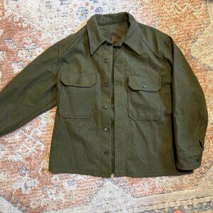 Vintage Mens Army Wool Jacket Shirt